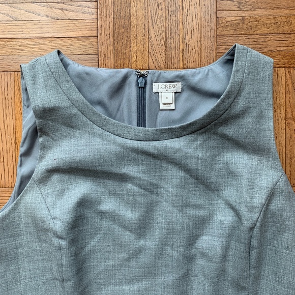 Women's J. Crew Light Gray Sheath Dress, 8 - Picture 2 of 4